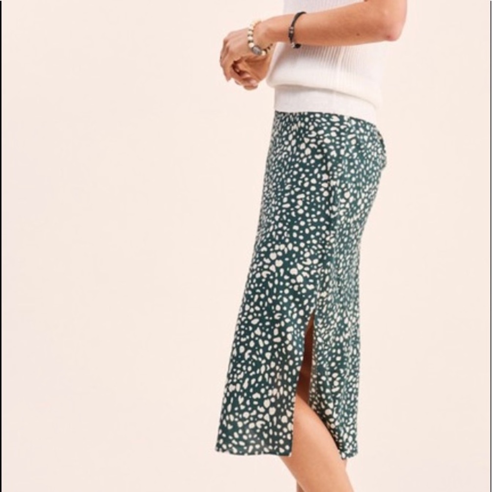 NWT Printed Midi Skirt